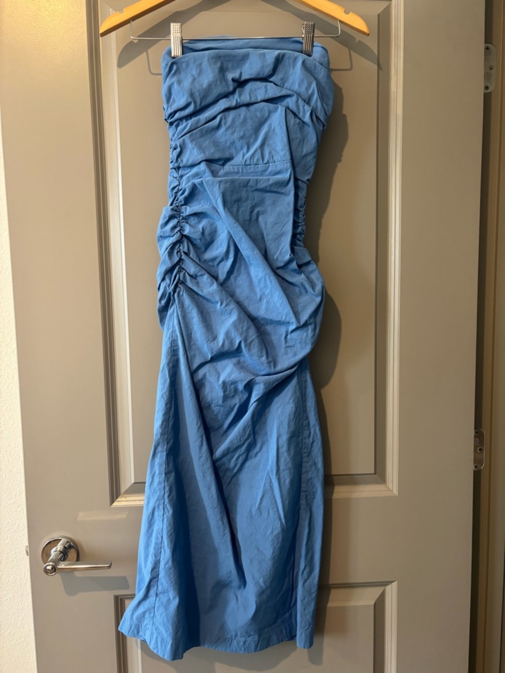 Anthropologie Strapless Ruched Dress